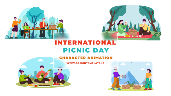VideoHive Happy Weekend Picnic Day Animation 38960566