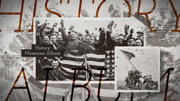 VideoHive History Slideshow / Retro Vintage Opener / Old Memories Photo Album / Key Events of Past / World War 37581978