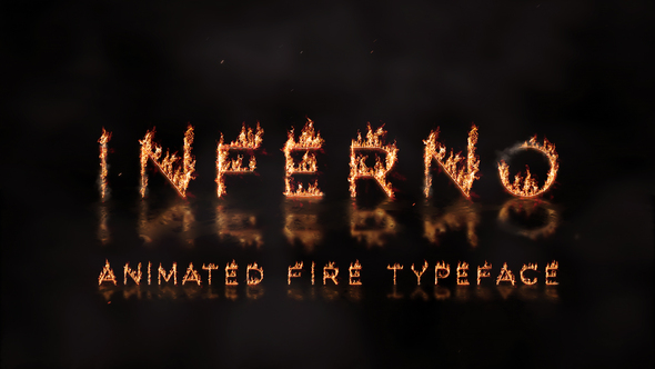 VideoHive Inferno - Animated Fire Typeface | After Effects Template 28383531