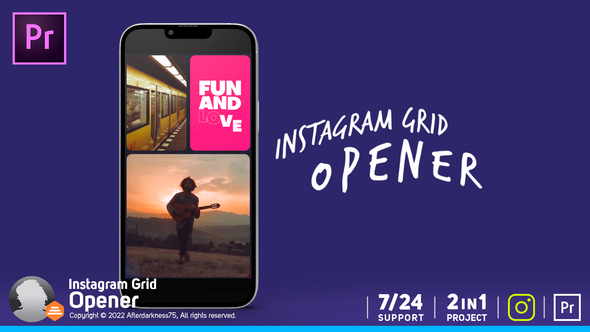 VideoHive Instagram Opener Grid Pack 39195227