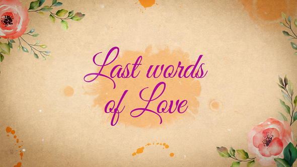 VideoHive Last Words of Love – Beautiful Title Sequence 31834678