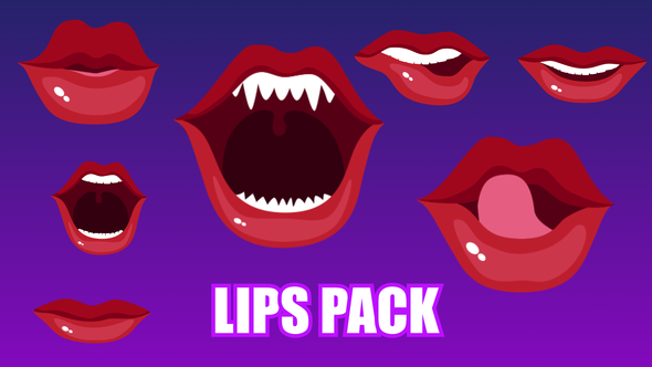 VideoHive Lips Animation 22784594