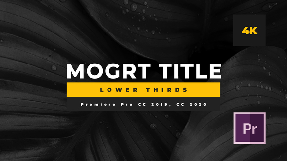 VideoHive Minimal Mogrt Lower Thirds 26363874