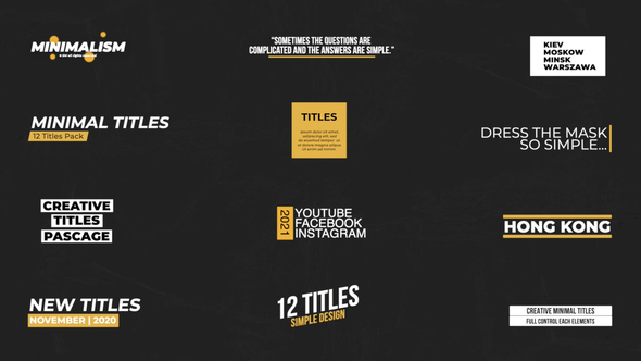 VideoHive Minimal Titles | FCPX 34274400