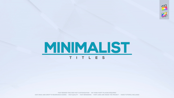 VideoHive Minimalist Titles for FCPX 33451675