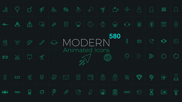 VideoHive Modern Animated Icons Library 18796846