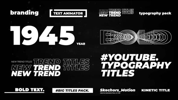 VideoHive Modern Typography Titles | FCPX 34466150