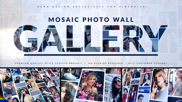 VideoHive Mosaic Photo Gallery | Logo Reveal 31061347