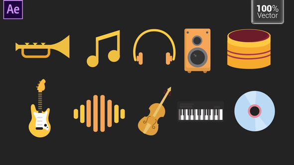 VideoHive Music Icons 33615530