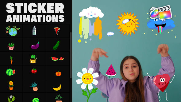 VideoHive Nature Emoji Stickers Animations | FCPX 34441635