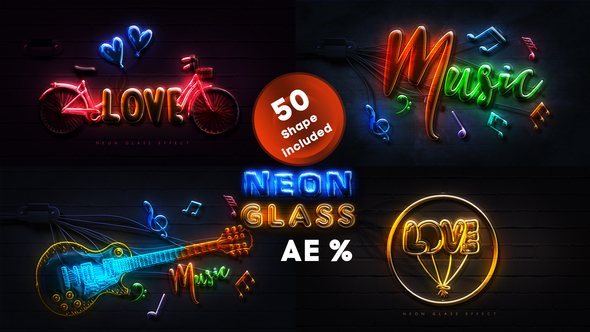 VideoHive Neon Glass 28123503