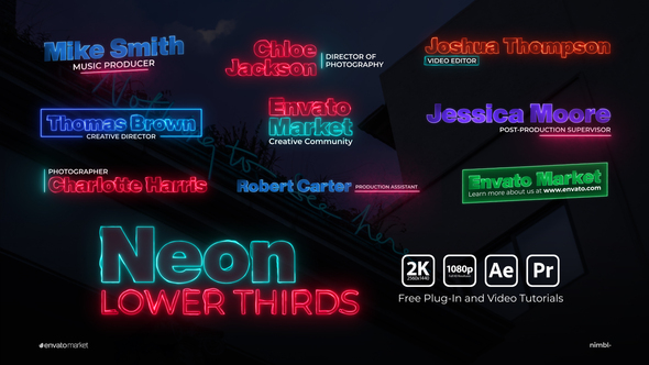 VideoHive Neon Lower Thirds 31666572