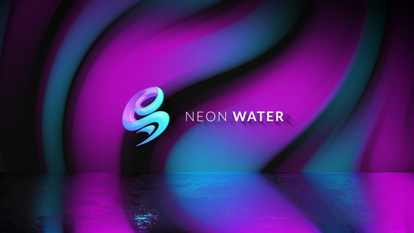 VideoHive Neon Water Logo Reveal 30118253