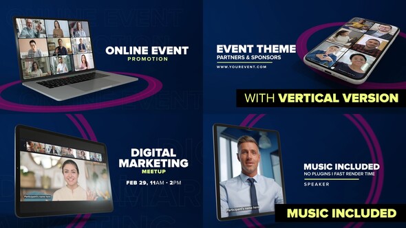 VideoHive Online Event Promo - Device Mock-up 30446183