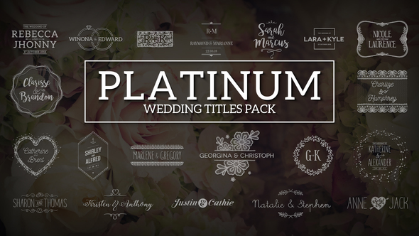 VideoHive Platinum | Wedding Titles Pack 17285978