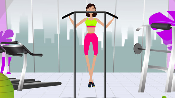 VideoHive Pull ups Exercise Animation toolkit 39219474