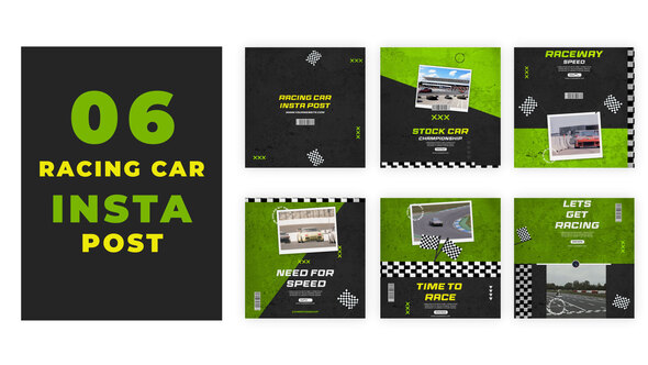 VideoHive Racing Car Competition Instagram Social Media Post 39185078