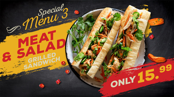 VideoHive Rustic Restaurant Menu Slideshow 31613642