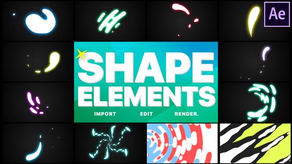 VideoHive Shape Elements Pack | After Effects 28468009