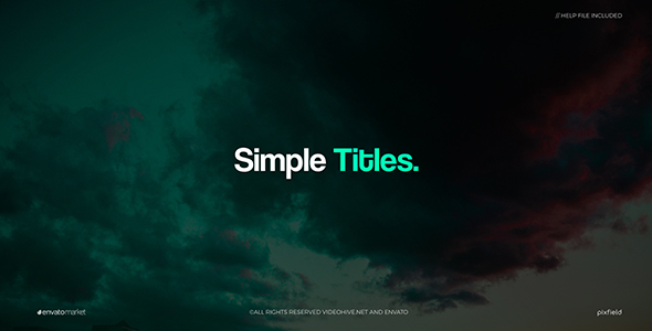 VideoHive Simple Titles 20516045