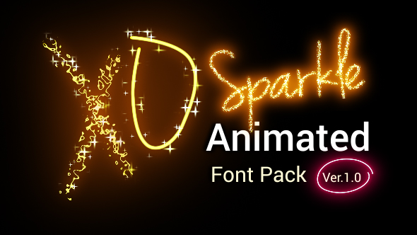 VideoHive Sparkle Animated Font Pack – Version 2.00 21008308