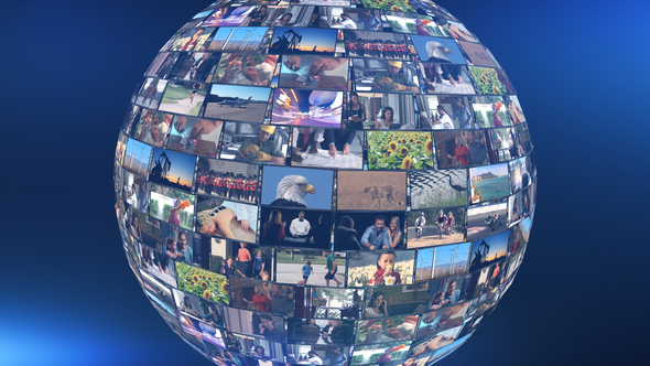 VideoHive Spherical Video Wall Intro Pack 38873965