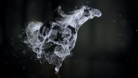 VideoHive Splashing Horse Logo Reveal 20457656