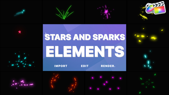 VideoHive Stars and Sparks Pack | FCPX 33669227