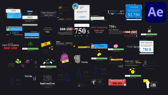 VideoHive Streamer Pack – Donations, Banners, Countdowns, Links 38726217