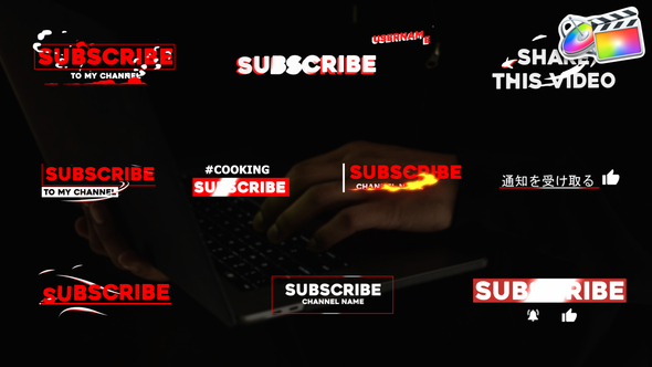 VideoHive Stylish Subscribe Lower Thirds | FCPX 34258311
