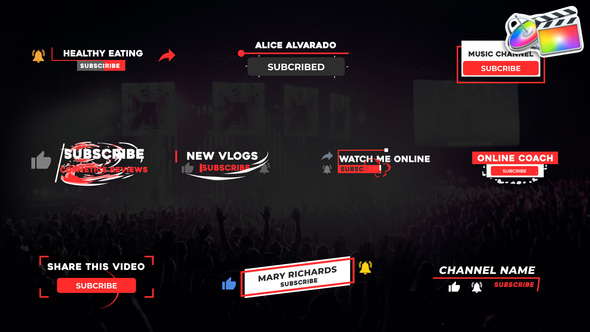 VideoHive Subscribe Pack | FCPX 34372566