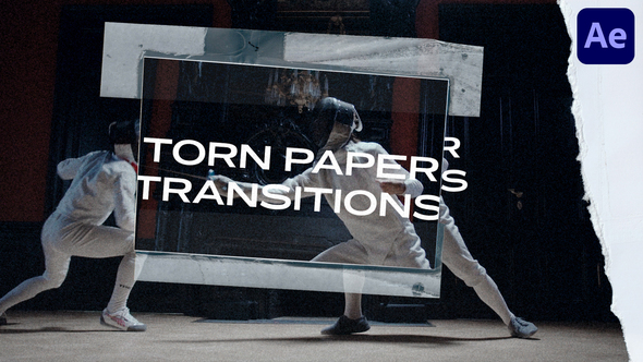 VideoHive Torn Paper Transitions for AE 36332705
