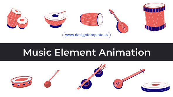 VideoHive Traditional Musical Equipment Animation Scene 38960029