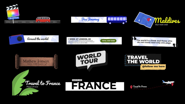 VideoHive Travel Lower Thirds 35011180