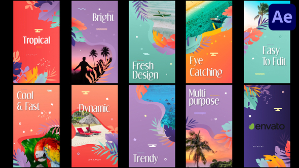 VideoHive Tropical Stories Slideshow | After Effects 32231899