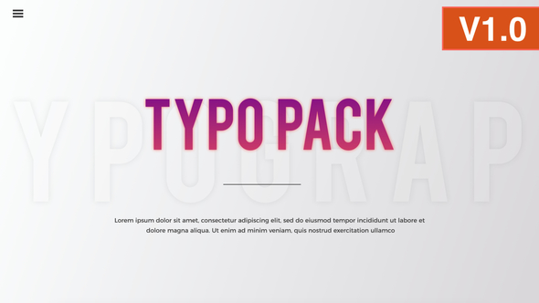 VideoHive Typography Pack 22601405