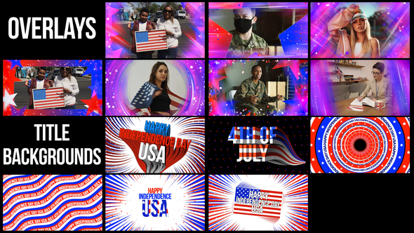 VideoHive USA Title Backgrounds & Overlays 38361121