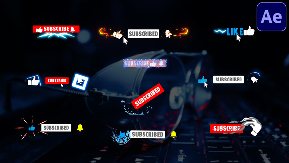 VideoHive Youtube Subscribe Buttons | After Effects 31937802