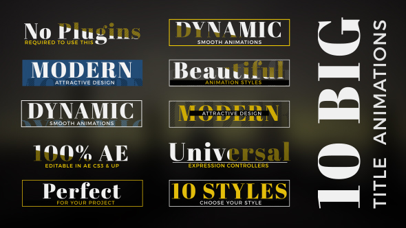 VideoHive 10 Big Title Animations 16280833