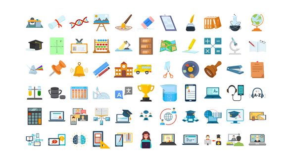 VideoHive 100 Education & E-Learning Icons 33159957
