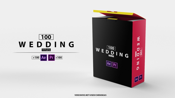 VideoHive 100 Wedding Titles of Love 22563712