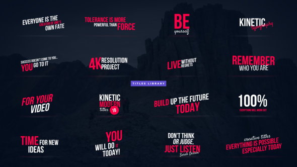 VideoHive 18 Kinetic Titles | FCPX 35673770