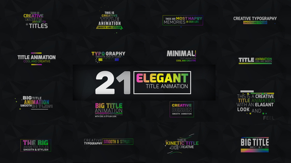 VideoHive 21 Elegant Titles 38390280