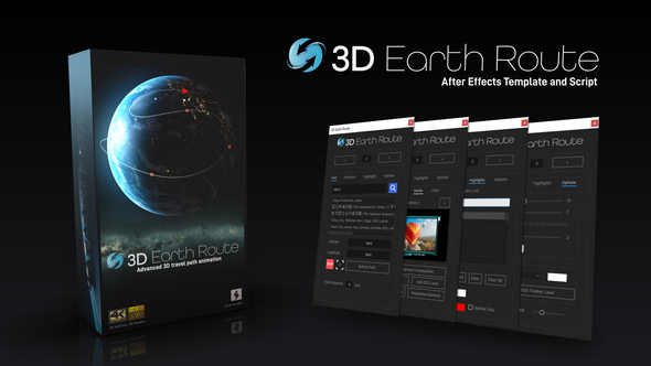 VideoHive 3D Earth Route 35521921