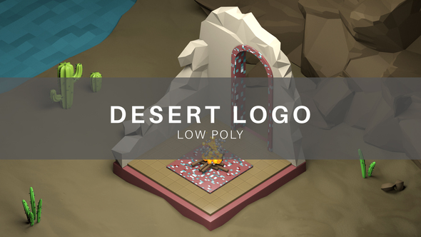 VideoHive 3D Low Poly Desert Logo 31319565