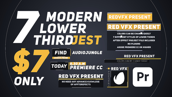 VideoHive 7 Modern Lower Third for Premiere Pro 39552191