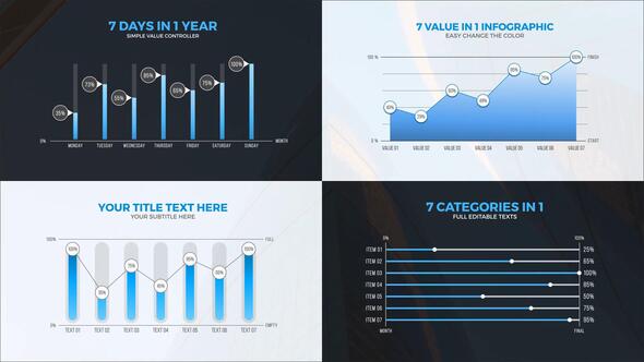 VideoHive 7 Values Infographic Charts | Premiere Pro 39492206