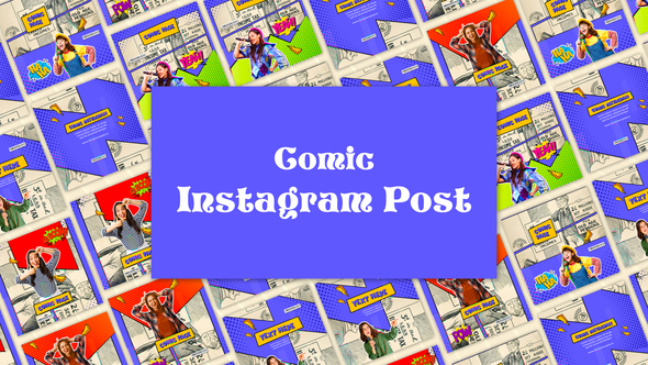 VideoHive Abstract Comic Social Media Post Template 38598434