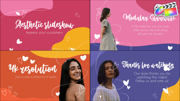 VideoHive Aesthetic Colorful Slideshow | FCPX 36977842