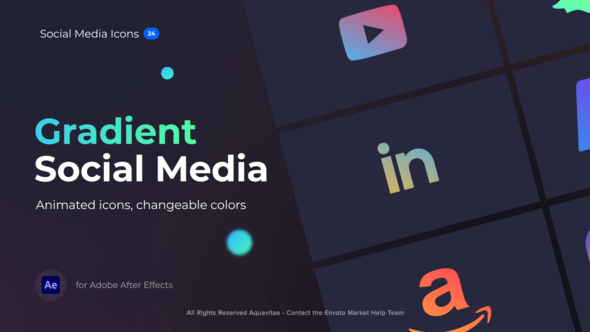 VideoHive Animated Gradient Social Media Icons 38326740